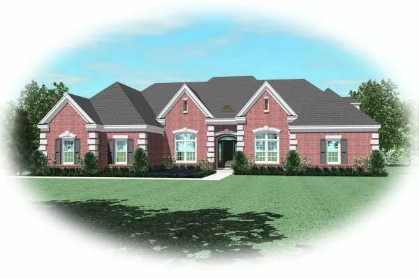 image of large french country house plan 8162